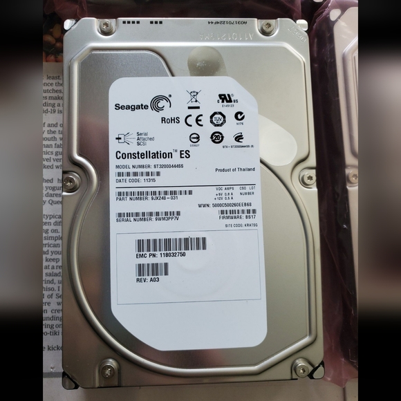 Seagate Constellation ES 2TB Hard Drives - SAS2.0 - STS32000444SS - 10 Available - Picture 3 of 3